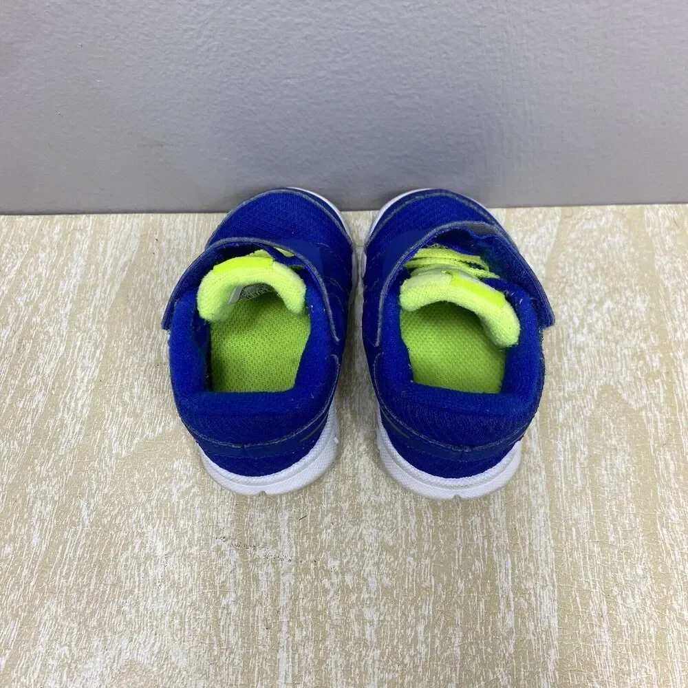 NIKE Flex 2013 Run Toddler Boys Sz 3C Athletic Shoes Royal Blue/Volt 579967-400 - Picture 6 of 10